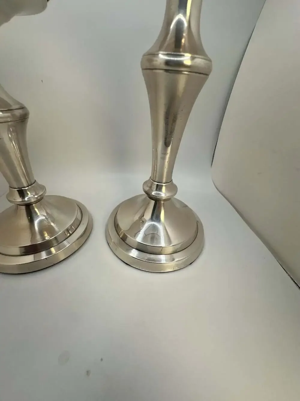 Restoration Hardware Silver Plated Candlestick Holders Set of 2
